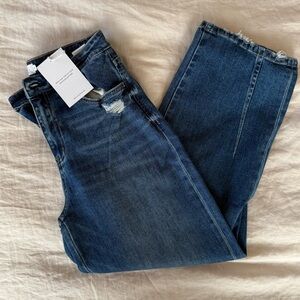 VICI Evangelina Stretch Distressed Barrel Jean